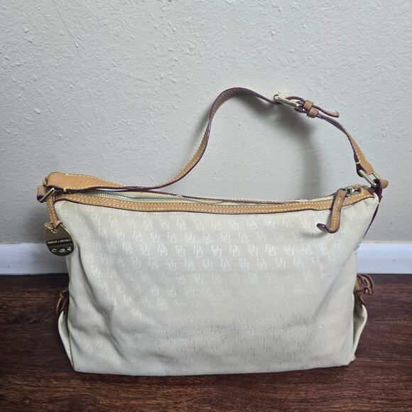 Dooney & Bourke Vintage Signature Monogram Canvas & Leather Shoulder Bag - Picture 2 of 12